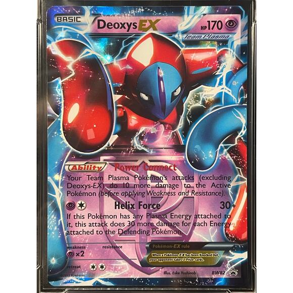2013 Deoxys EX BW82 Pokémon Black Star Promo Box Holo ArenaClub Graded MINT+ 9.5 - Picture 2 of 4